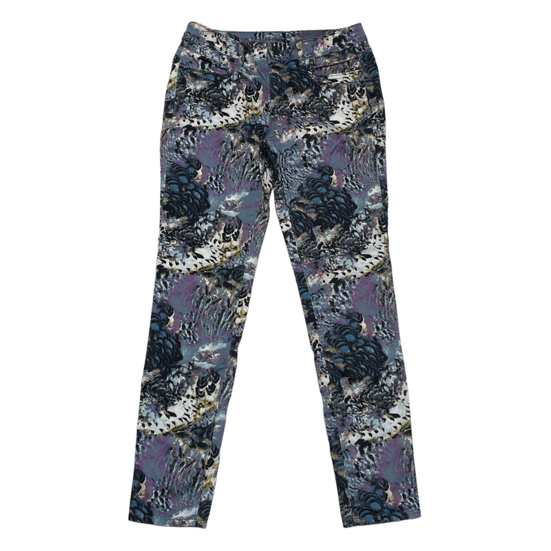 Simply Vera Wang Womens Multicolor Abstract Animal Print Stretch Skinny Jean Pants