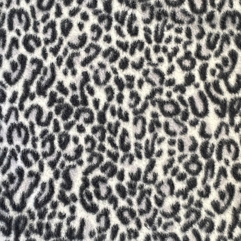 Anne Klein AK Cheetah Leopard Print Poly Fleece Pajama Top & Pants Bottom Set