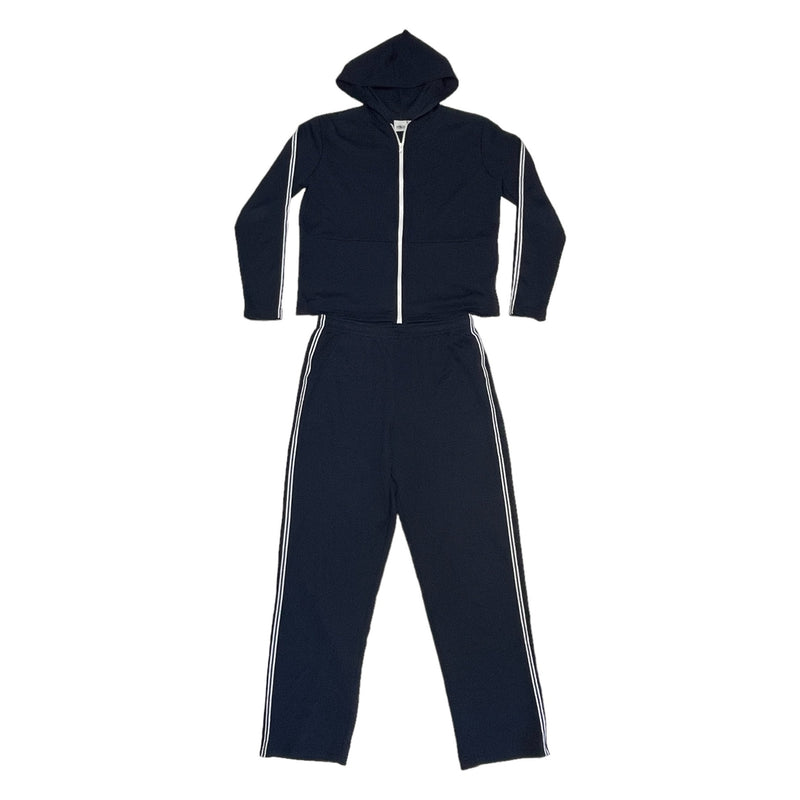Athletic Works Womens Missy Navy Blue Side Stripe Top & Pants Track Suit