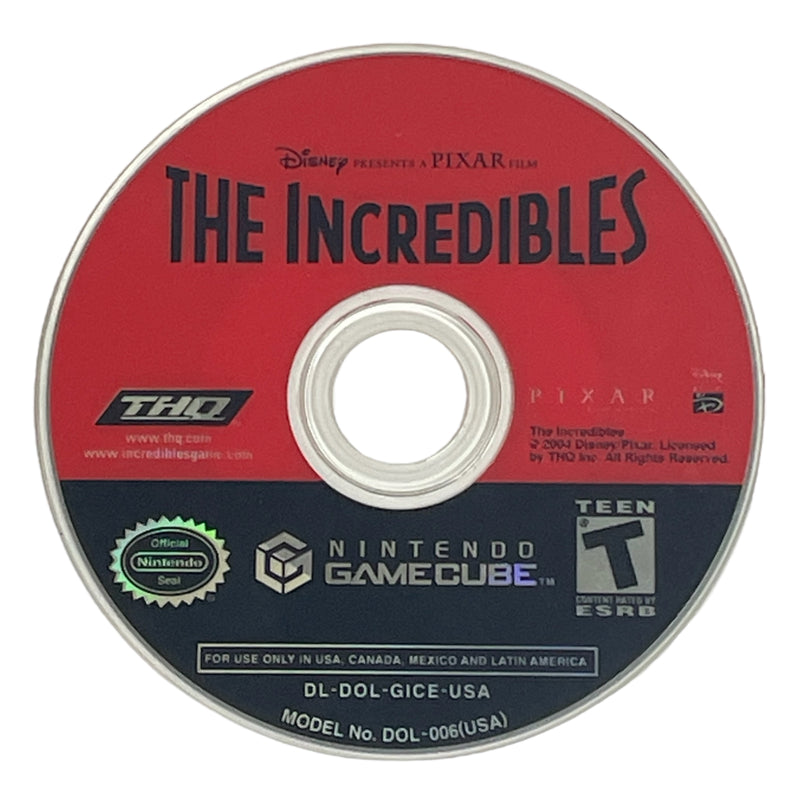 Disney Pixar The Incredibles Nintendo GameCube Video Game Disc