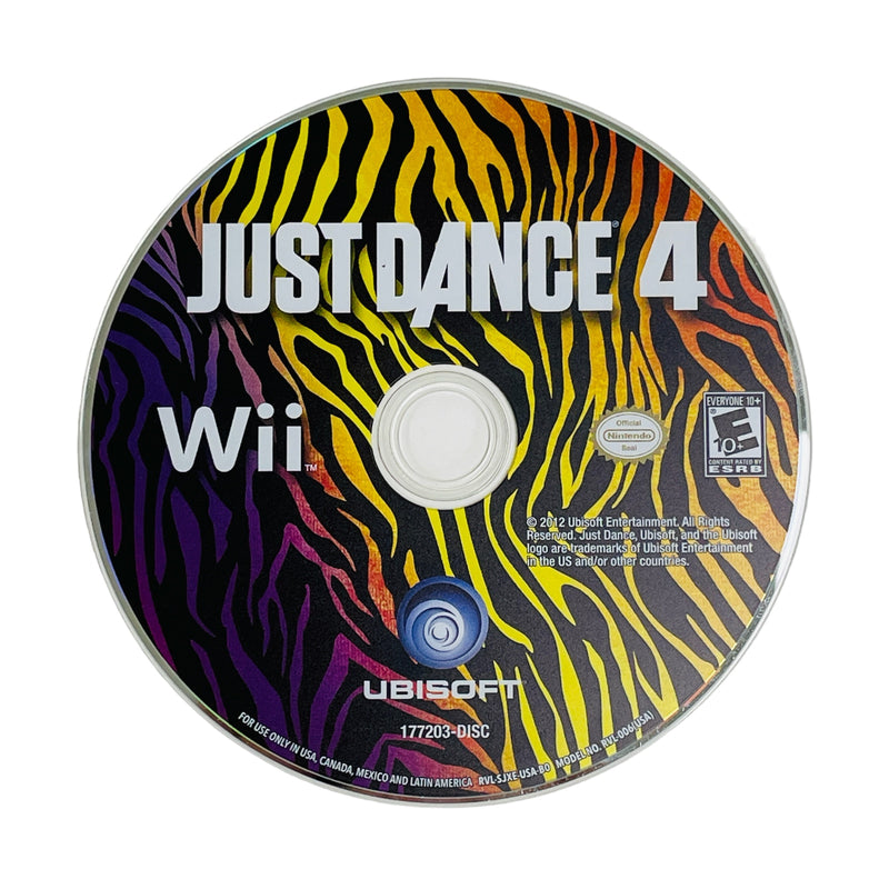 Just Dance 4 Nintendo Wii Video Games Disc