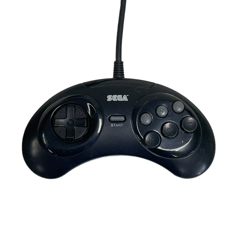 Sega Genesis 6 Button Black Wired Video Game Controller MK-1653
