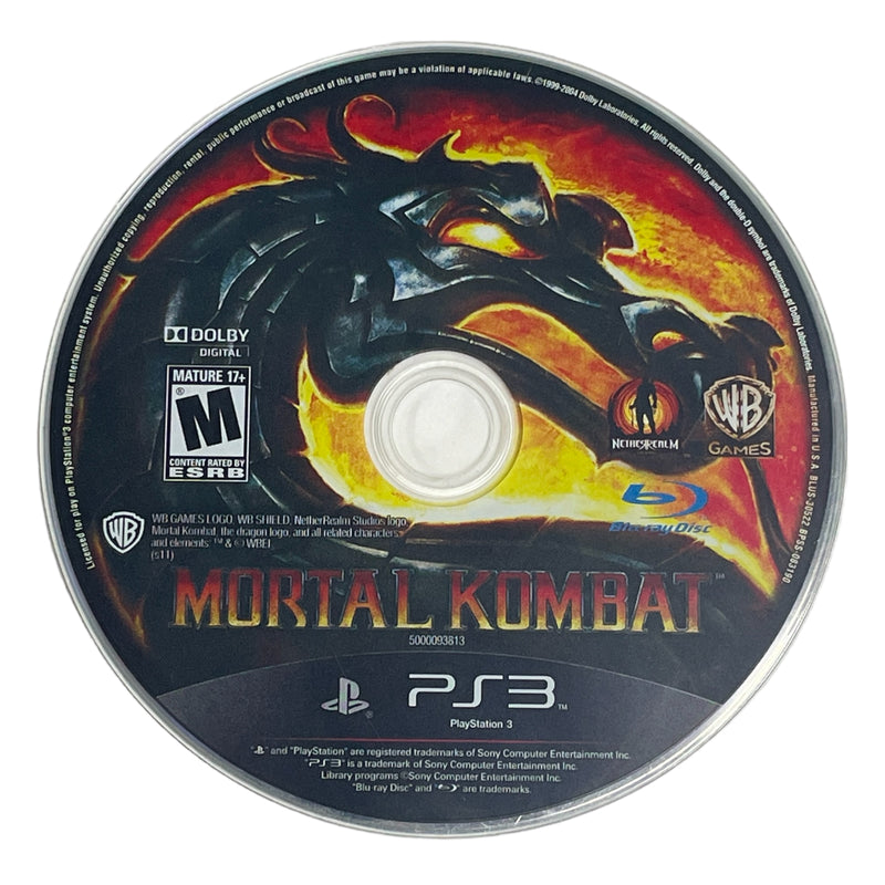 Mortal Kombat Sony Playstation 3 PS3 Video Game Disc