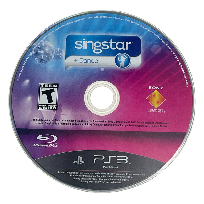 Singstar + Dance Sony Playstation 3 PS3 Video Game Disc