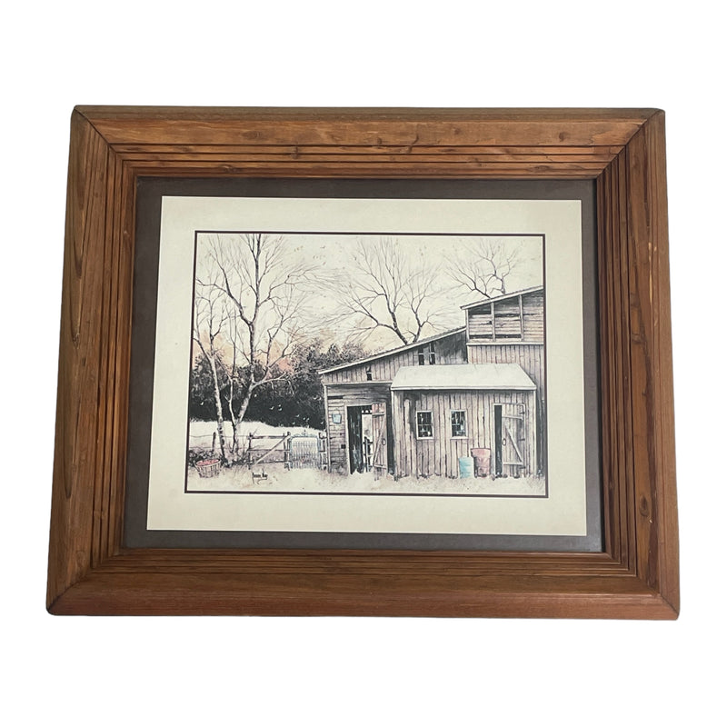 Robert Nidy Vintage Country Farm Barn 2 Wood 13.5x11.5" Framed Art Prints