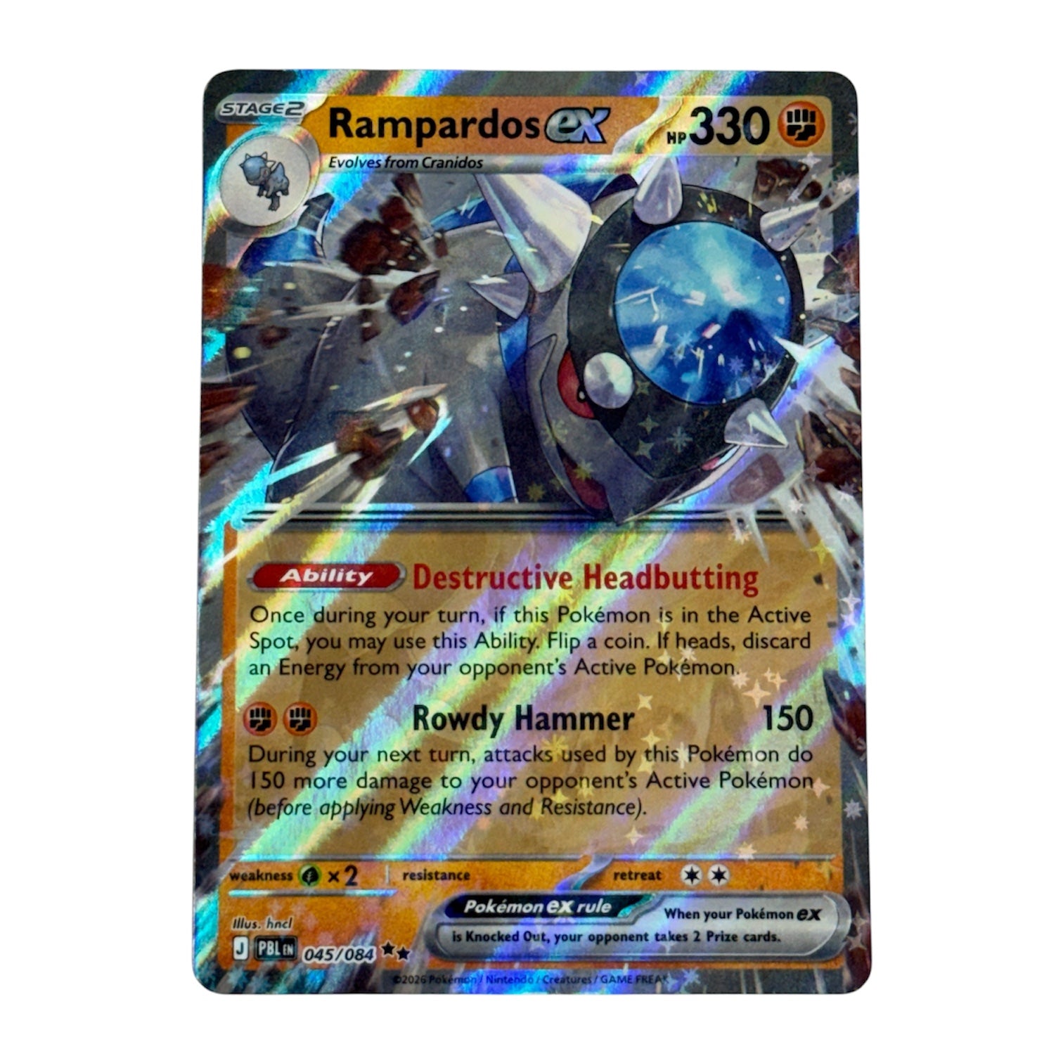 rampardos pokemon card value ex 2026 Pitch Black Double Rare 045/084 Artwork:Kabutops Evolves from Cranidos Type List of Japanese [SV3] tag-ebf-best-sellers