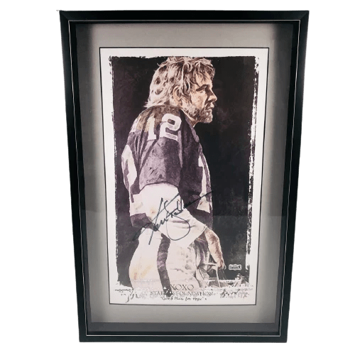 Ken Stabler Autographed XOXO Stabler Foundation Framed Artwork Photo P