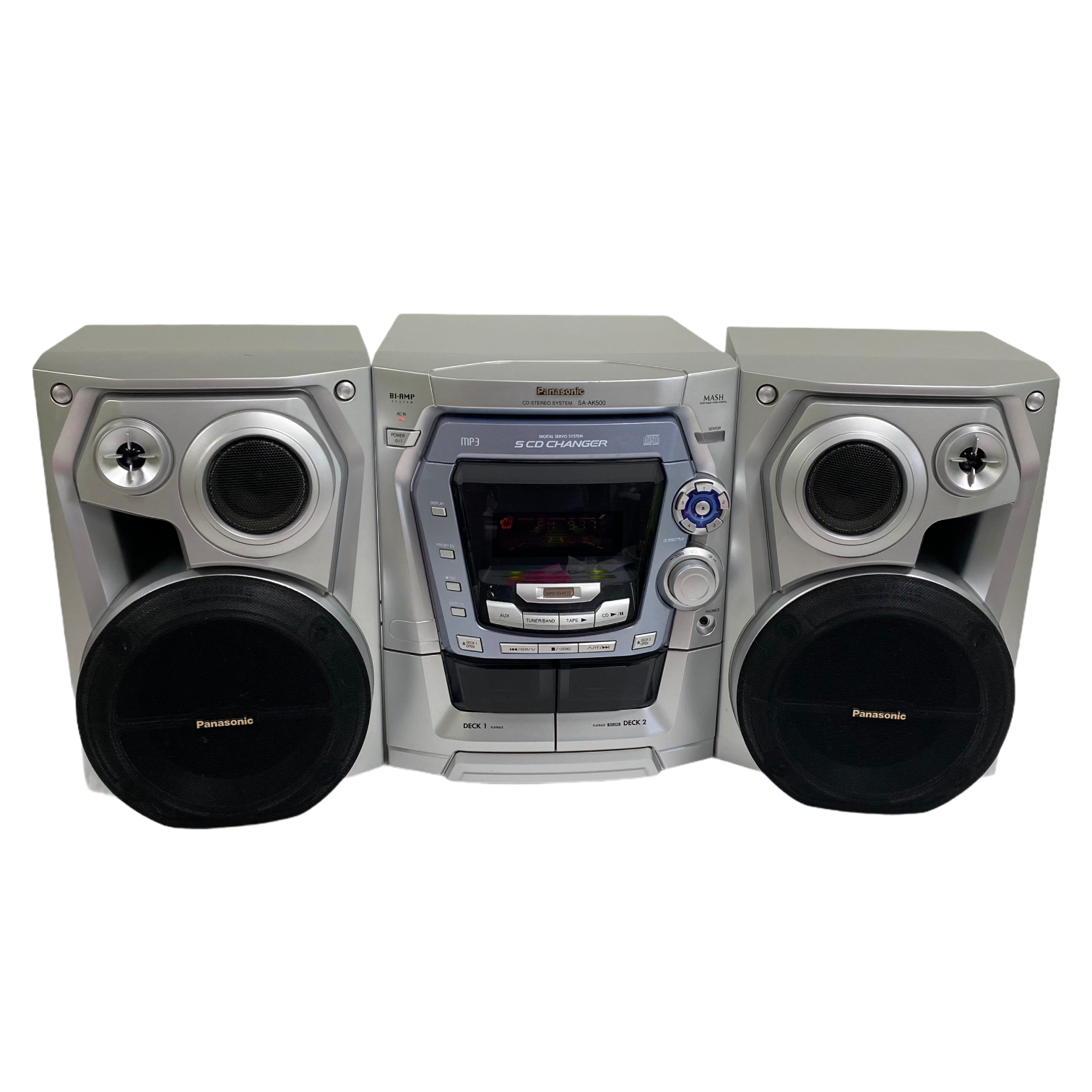 Panasonic 5 Disc CD Home Stereo Radio Speaker System SA-AK500 Panasonic 5 Disc CD Home Stereo Radio Speaker System SA-AK500