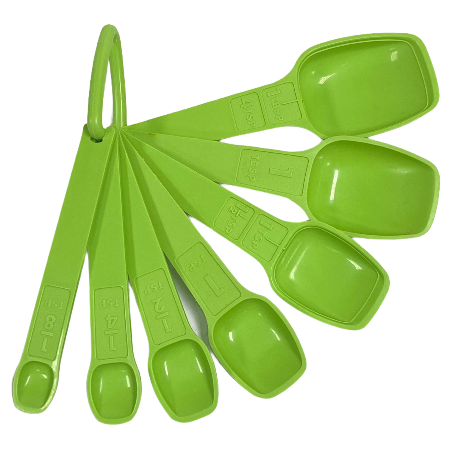Vintage Tupperware Multicolored Measuring Spoons – Complete Set #1266 -  #1272