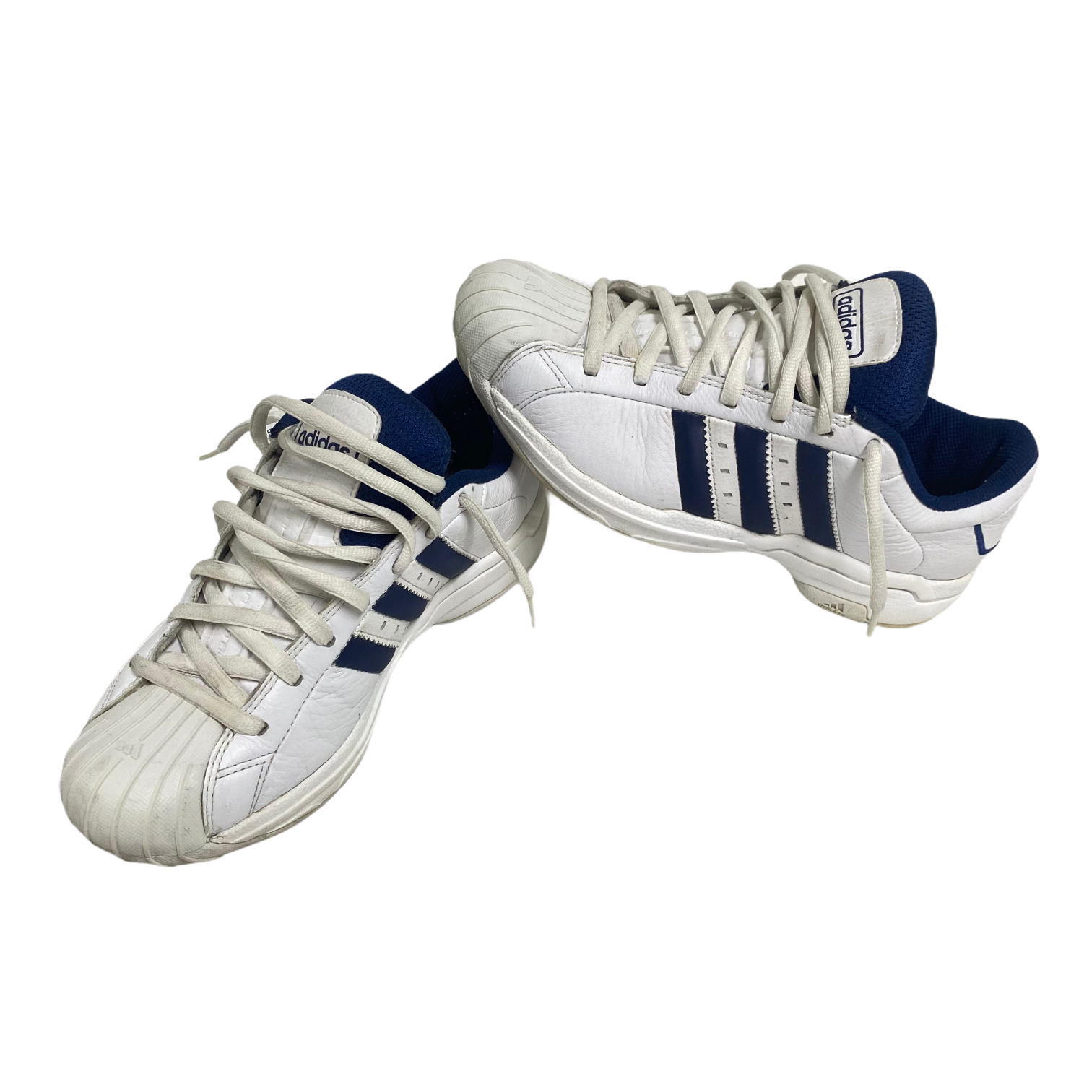 Adidas 2 Men's Classic 3 Blue Stripe White Toe Sh