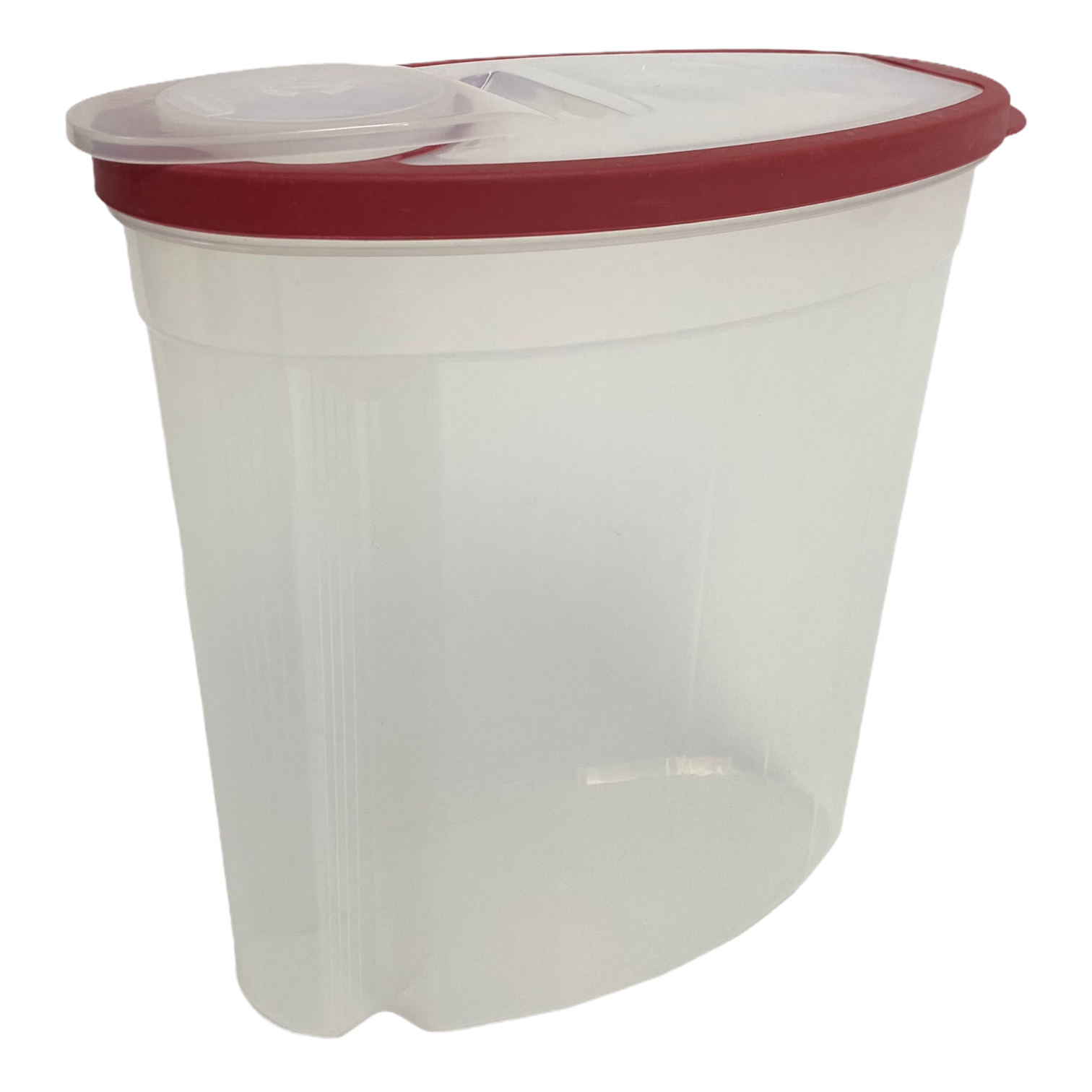 Rubbermaid 1.5 Gallon 24 cup plastic Container Red Rubber Rimmed