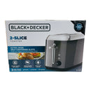 Black + Decker 2 Slice Extra Wide Black Stainless Steel Toaster