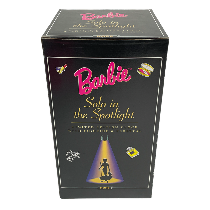 Barbie Solo In The Spotlight Limited Edition Clock w/ Figurine & Pedestal