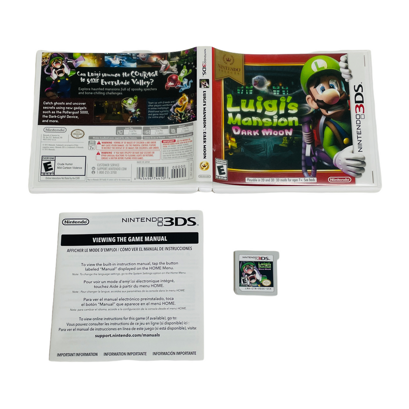 Luigi's Mansion Dark Moon Nintendo Selects 3DS Video Game