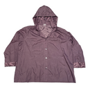 Anne De Lancay Womens Polka Dot Removable Hood Button Rain Jacket