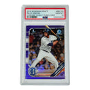 Riley Greene Topps 1st Bowman 2019 Draft Chrome Purple Refractor /250 Baseball Card BDC-50 PSA 10