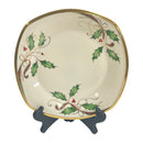 Lenox Holiday Nouveau Gold Rim White Holly Berry 9" Plate