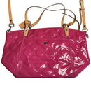 Coach Leah Signature Embossed Logo Leather Tote Bag 13178