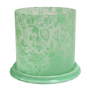 Homeworx by Slatkin + Co. Printed Toile Glass Hurricane Ceramic Base Candle Holder