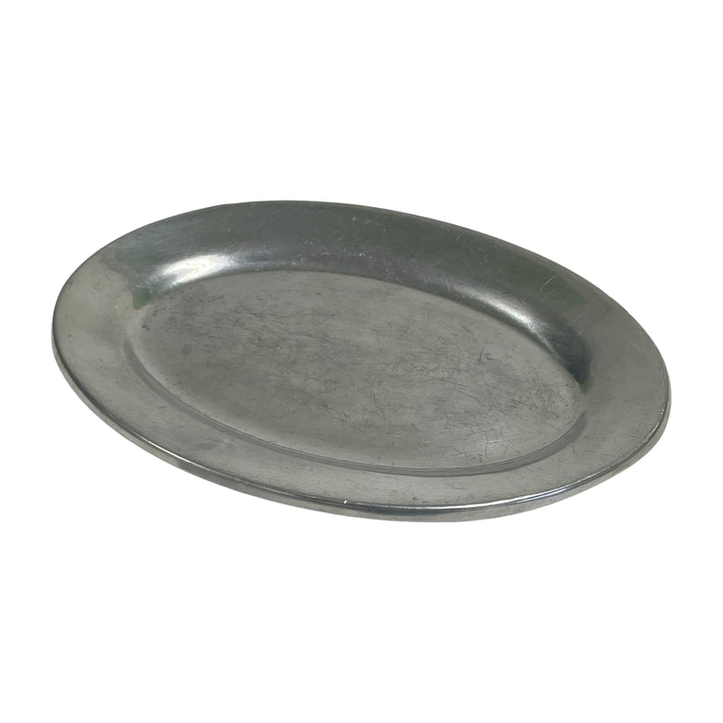 Wilton Armetale Plough Tavern Pewter Metal Oval 7" Potato Plate