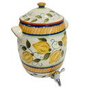 Tabletops Lifestyles Provincial Lemon Hand Painted Ceramic 3 Gal Drink Dispenser