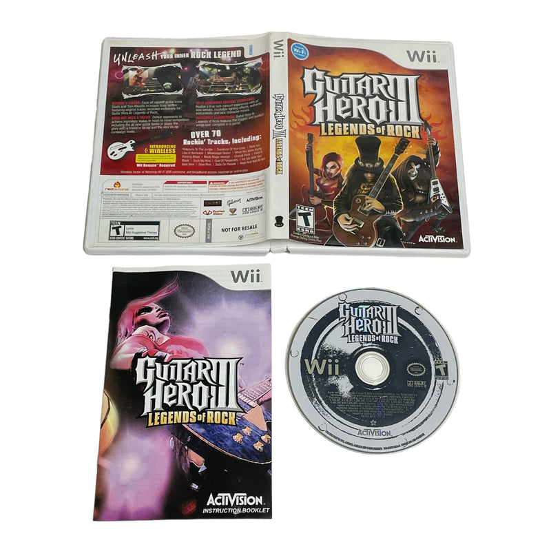 Guitar Hero III: Legends of Rock Not For Resale Nintendo Wii Video Game