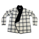 Sonoma Womens Black White Checkered Cape Shawl Open Front Jacket