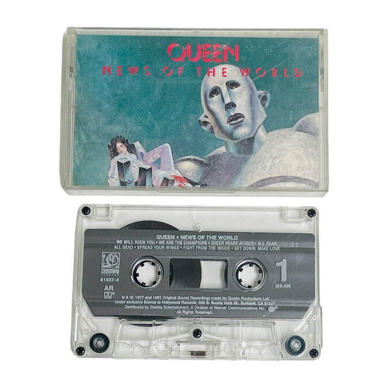 Queen News of The World Hollywood Records Cassette Tape