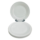 (4) Royal Norfolk Greenbrier White Gold Lined Rim 10 3/4" Dinner Plates