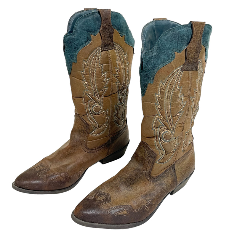 Coconuts By Matisse Cimmaron Womens Western Faux Leather Cowboy Boots