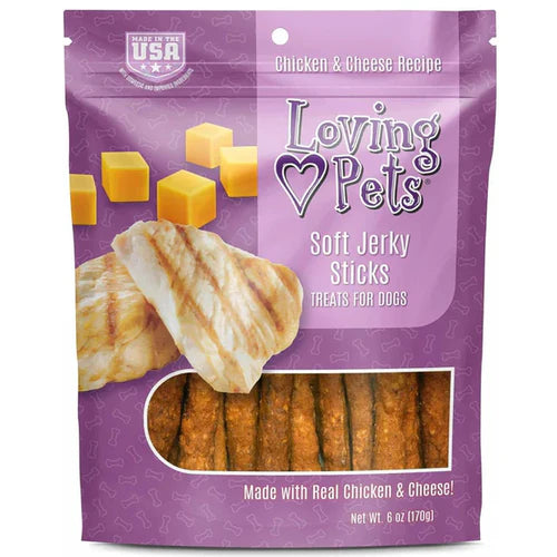 Loving Pets Chicken Soft Jerky Dog Treats 6 oz Bag