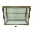 Glass Retail Store Countertop 2 Shelf Lockable Door Showcase Display Case