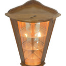 60" Wood Trim 3 Glass Shelf Illuminated Lighted Corner Curio Cabinet w/ Key