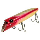 Heddon King Basser Glass Eyes Red Silver Scales Metal Jaw 5" Fishing Lure