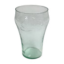 (4) Coca-Cola Coke Green Tint Pebbled Glass 32 oz Tumblers