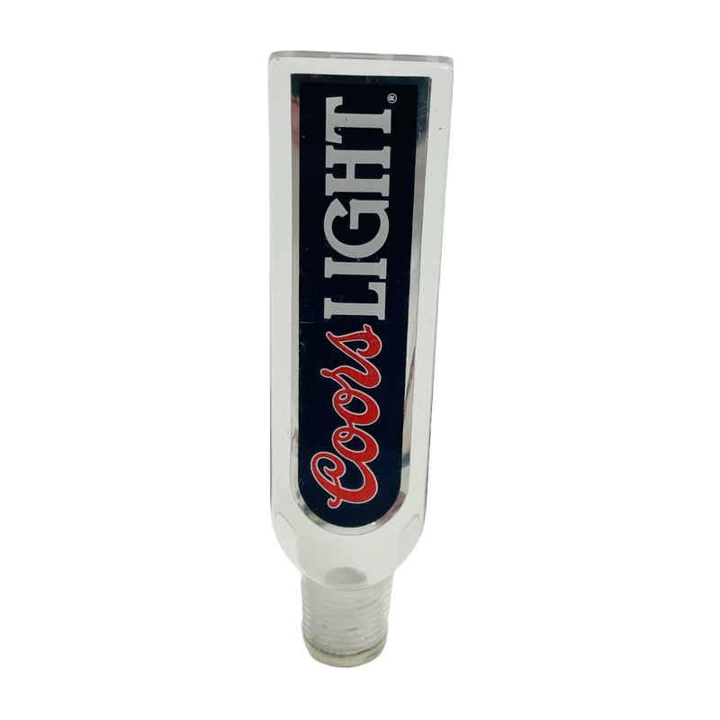 Coors Light Vintage Clear Acrylic 4-3/4" Beer Tap Handle