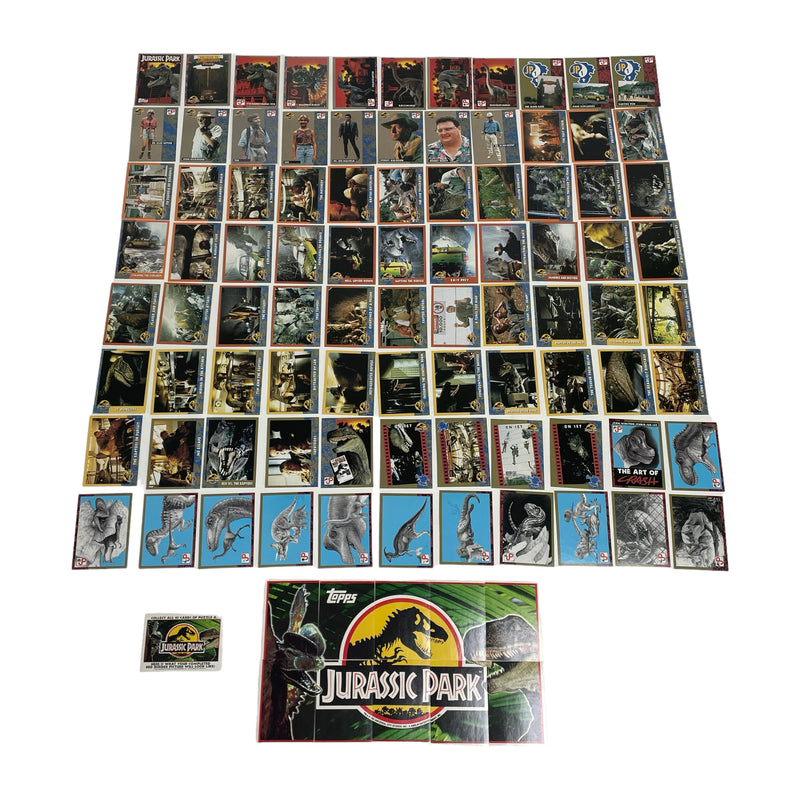 Topps 1993 Jurassic Park Series 1 Trading Cards 1-88 + 11 Stickers Complete Set