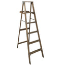 6 Ft Foot Wood Wooden 5 Step Ladder w/ Paint Tray