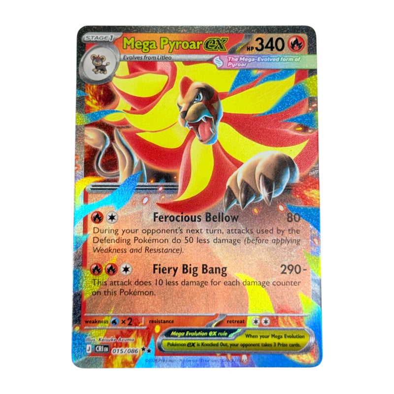 Mega Pyroar ex 2026 Pokemon Chaos Rising Double Rare Card 015/086