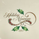 Lenox Holiday Nouveau Gold Rim White Holly Berry 9" Plate
