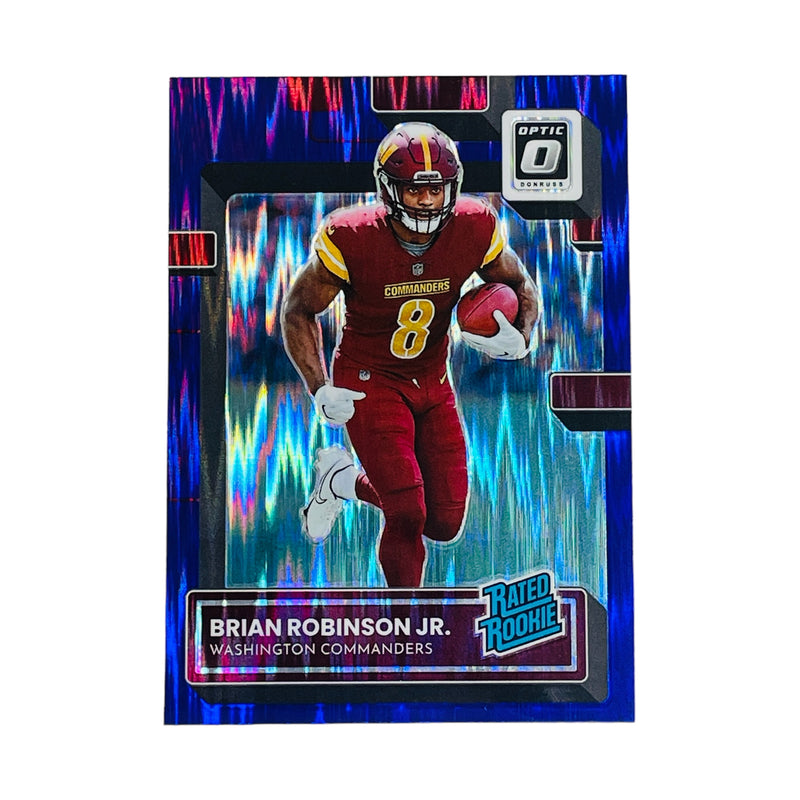 Brian Robinson Jr Commanders 2022 Panini Optic Purple Shock Football Card