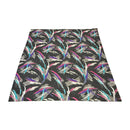 Vintage 1980s-90s Paint Stroke Reversible Black White Queen Bed Comforter