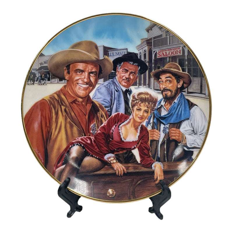 Franklin Mint Royal Doulton Official 40th Anniversary Gunsmoke Collector Plate