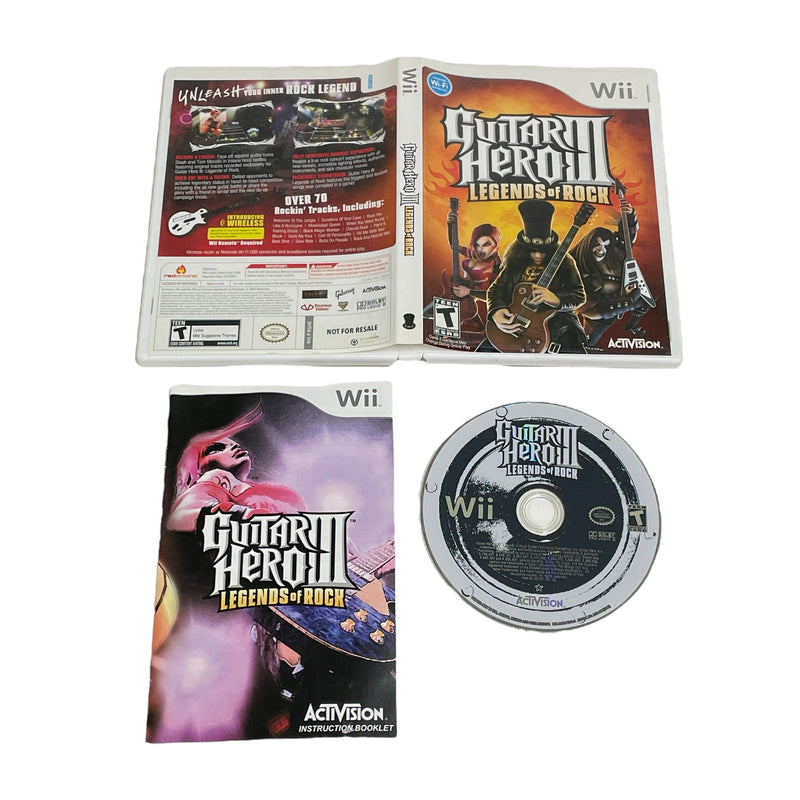 Guitar Hero III: Legends of Rock Not For Resale Nintendo Wii Video Game