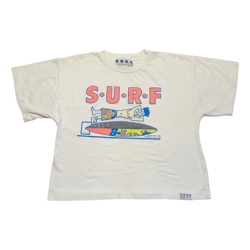 Surf Fetish By Carl Jones 1987 Vintage Mens White Short Sleeve T-Shirt