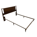 Bassett Furniture Tavern Walnut Brown MCM Full Bed Chest Dresser Bedroom Set