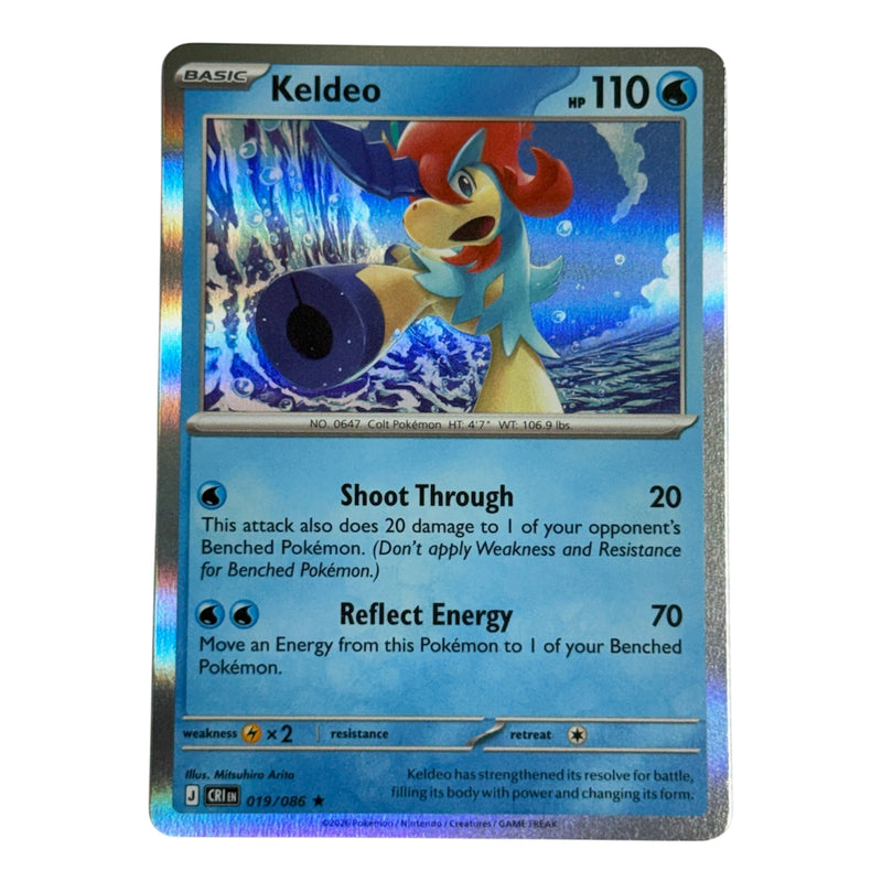 Keldeo 2026 Pokemon Chaos Rising Rare Card 019/086