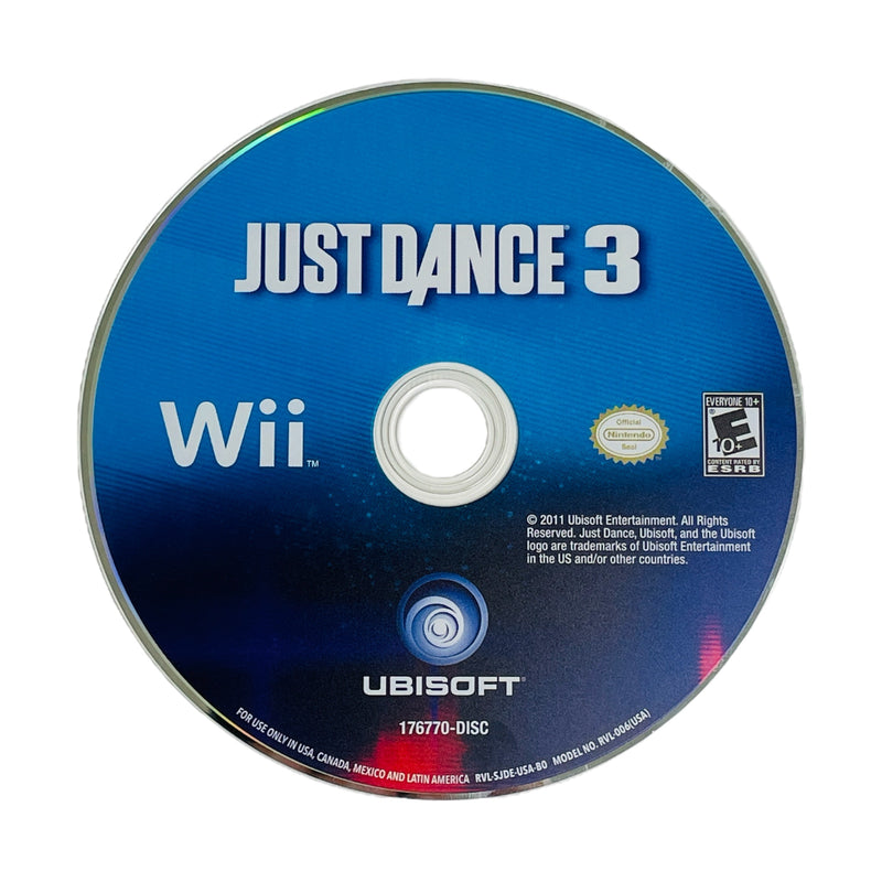 Just Dance 3 Nintendo Wii Video Game Disc
