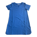 Susan Graver Womens Short Sleeve Split V-Neck Stretchy 2 Pocket Dress