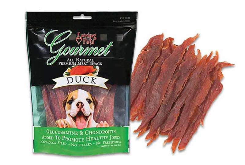 Loving Pets Gourmet All Natural Premium Duck Filet Dog Treat Strips 6 oz Bag